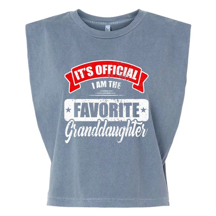 Its Im The Favorite Granddaughter Garment-Dyed Women's Muscle Tee