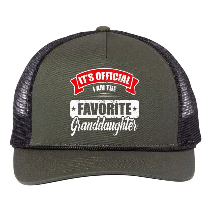 Its Im The Favorite Granddaughter Retro Rope Trucker Hat Cap