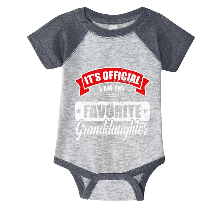 Its Im The Favorite Granddaughter Infant Baby Jersey Bodysuit