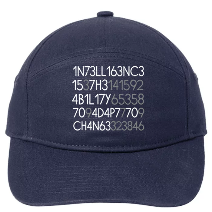 Intelligence Is The Ability To Adapt To Change 7-Panel Snapback Hat