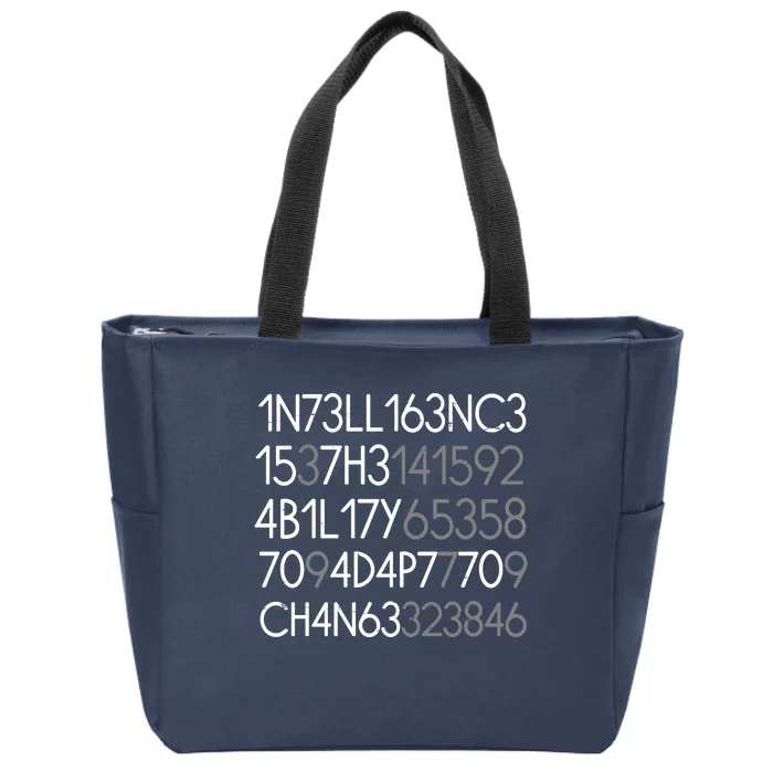 Intelligence Is The Ability To Adapt To Change Zip Tote Bag