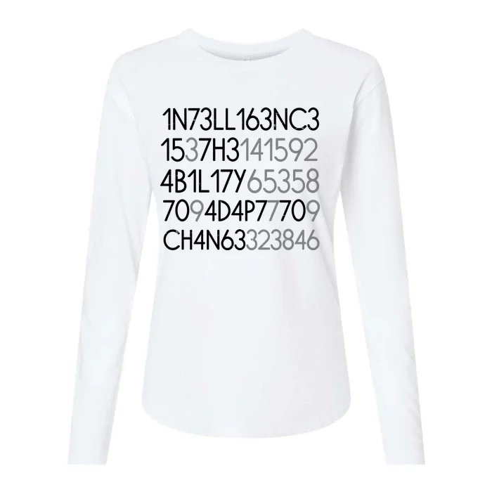 Intelligence Is The Ability To Adapt To Change Womens Cotton Relaxed Long Sleeve T-Shirt