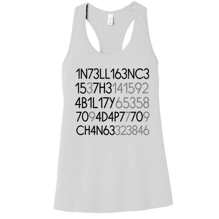 Intelligence Is The Ability To Adapt To Change Women's Racerback Tank