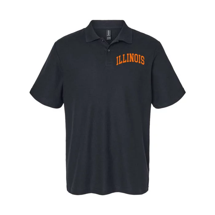 Illinois Il Throwback Design Classic Softstyle Adult Sport Polo