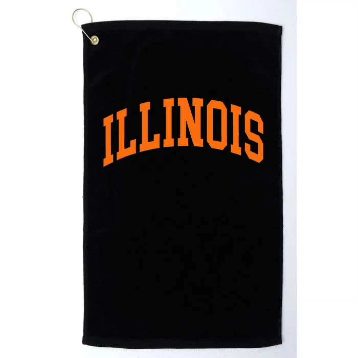 Illinois Il Throwback Design Classic Platinum Collection Golf Towel