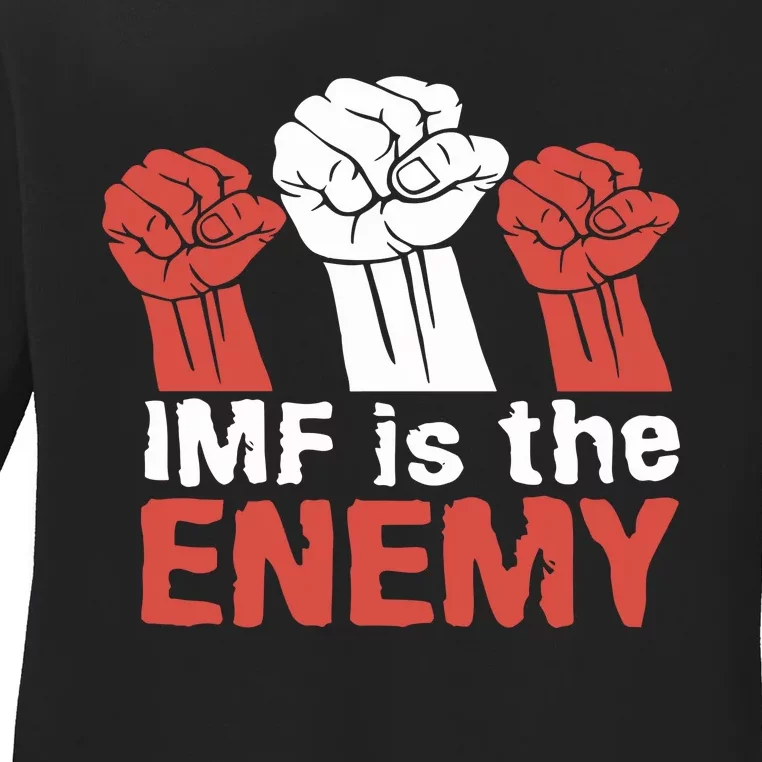 Imf Is The Enemy Ladies Long Sleeve Shirt