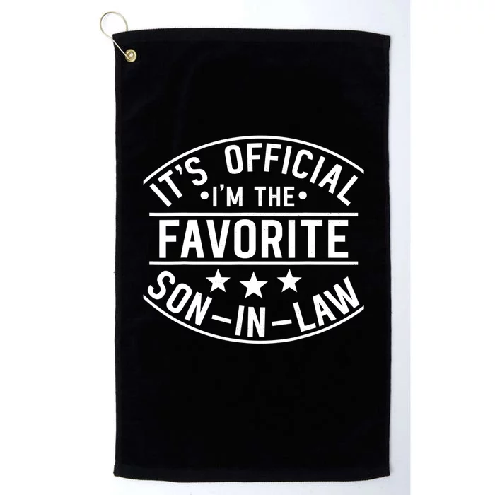 It's I'm The Favorite Son In Law Family Matching Platinum Collection Golf Towel