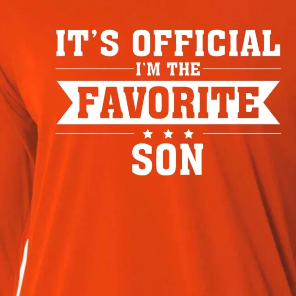 Its Im The Favorite Son Funny Family Matching Dad Mom Cooling Performance Long Sleeve Crew