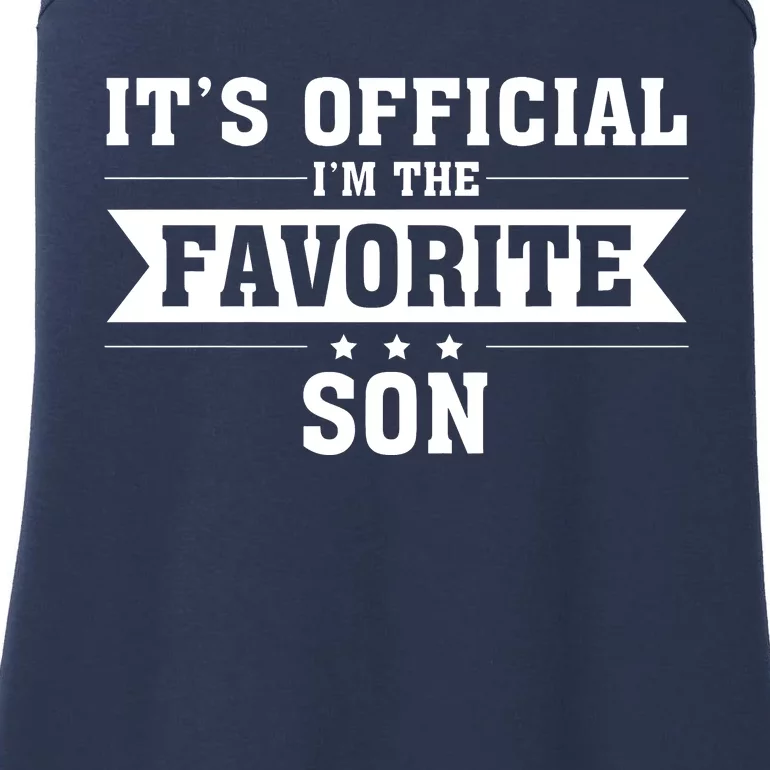 Its Im The Favorite Son Funny Family Matching Dad Mom Ladies Essential Tank