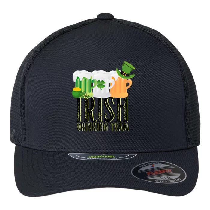 Irish Ing Team St Patrick's Beer Ireland Flag Clover Gift Flexfit Unipanel Trucker Cap