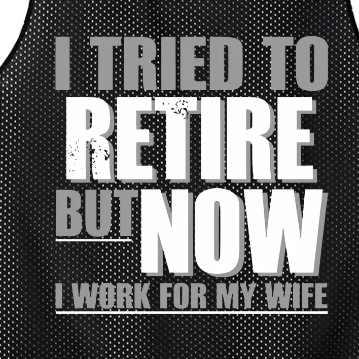 Iluvyoudaveblunts I Tried To Retire But Now I Work For My Wife Mesh Reversible Basketball Jersey Tank