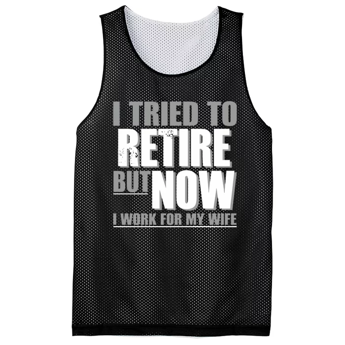 Iluvyoudaveblunts I Tried To Retire But Now I Work For My Wife Mesh Reversible Basketball Jersey Tank