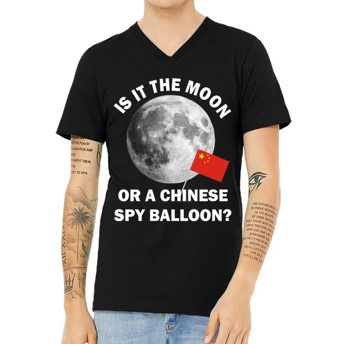 Is It The Moon Or A Chinese Spy Balloon V-Neck T-Shirt