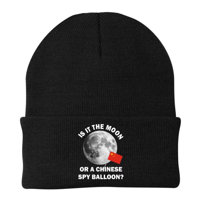 Is It The Moon Or A Chinese Spy Balloon Knit Cap Winter Beanie