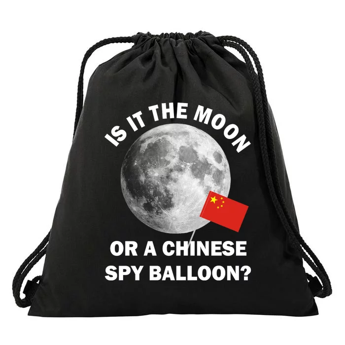 Is It The Moon Or A Chinese Spy Balloon Drawstring Bag