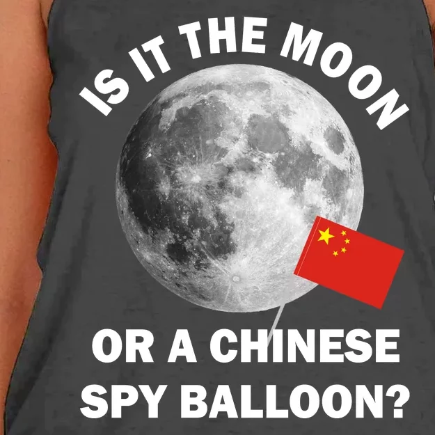 Is It The Moon Or A Chinese Spy Balloon Women's Knotted Racerback Tank