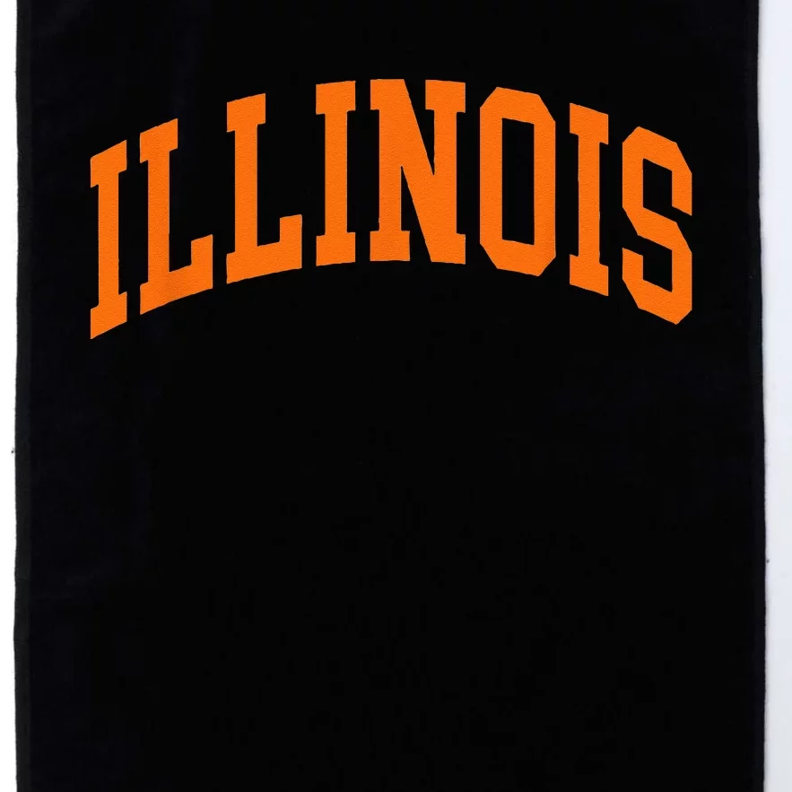 Illinois IL Throwback Design Classic Platinum Collection Golf Towel