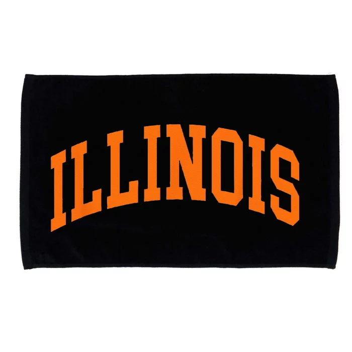 Illinois IL Throwback Design Classic Microfiber Hand Towel