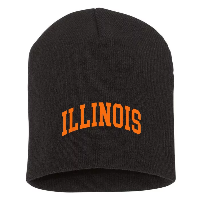 Illinois IL Throwback Design Classic Short Acrylic Beanie