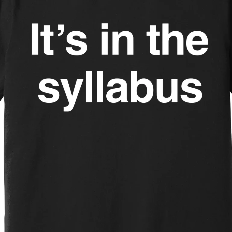 ItS In The Syllabus Premium T-Shirt