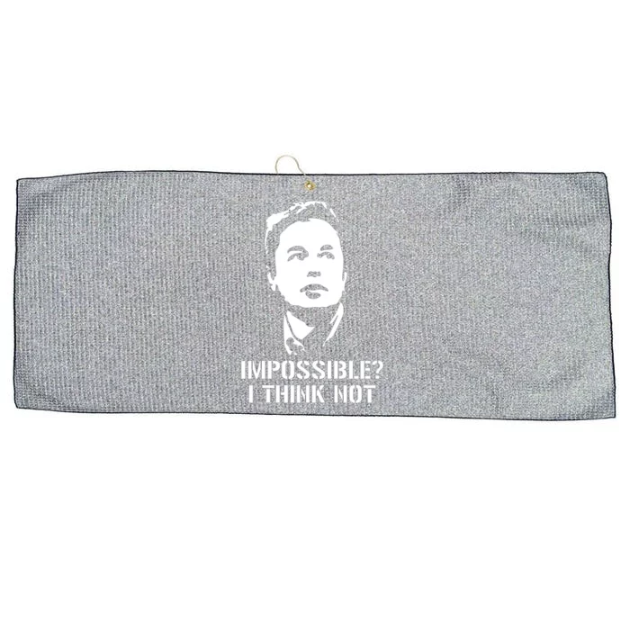 Impossible I Think Not Elon Musk Large Microfiber Waffle Golf Towel