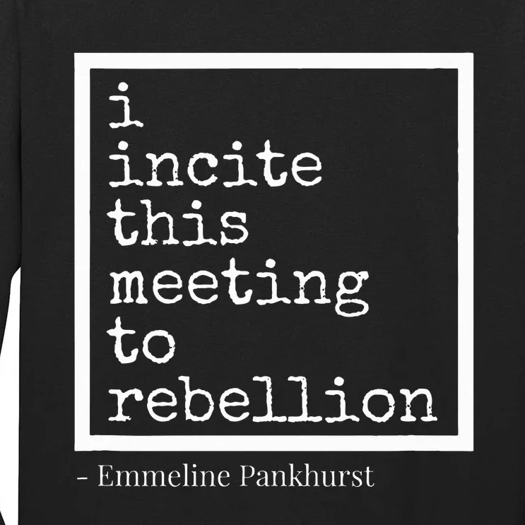 I Incite This Meeting To Rebellion Tall Long Sleeve T-Shirt