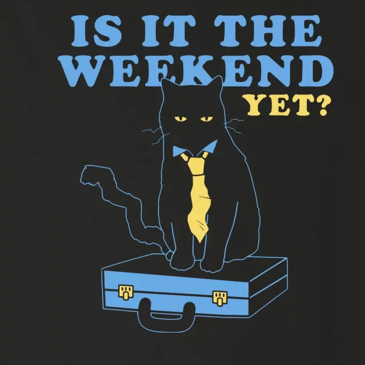 Is It The Weekend Yet Funny Cat Toddler Long Sleeve Shirt