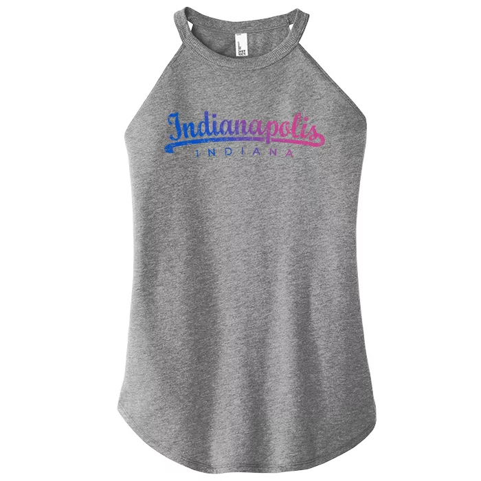 Indianapolis Indiana (Vintage Gray) Indianapolis Gift Women’s Perfect Tri Rocker Tank