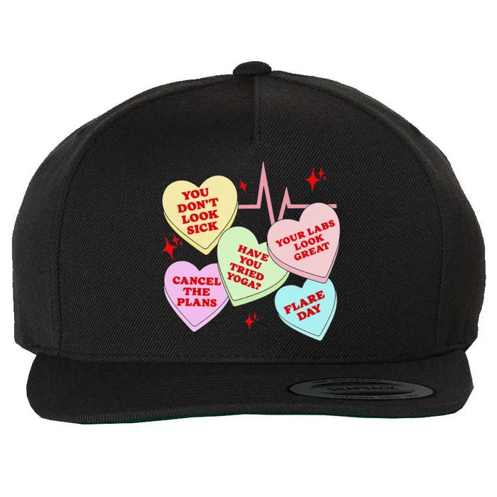 Invisible Illness Valentine Chronic Illness Awareness Pots Wool Snapback Cap