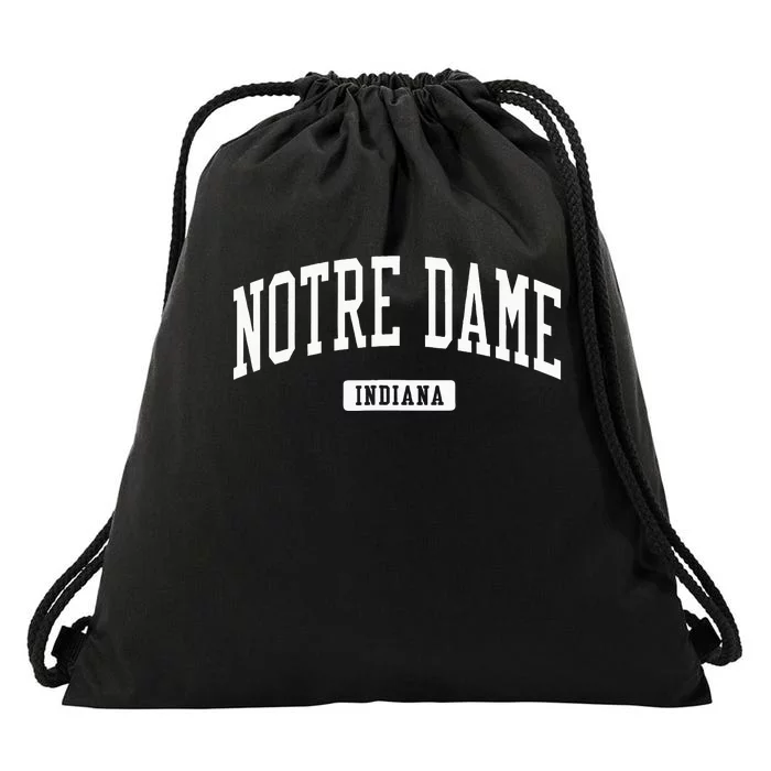 Indiana In Vintage Athletic Sports Design Drawstring Bag