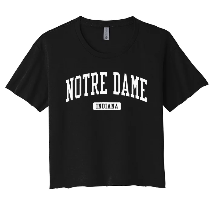 Indiana In Vintage Athletic Sports Design Women's Crop Top Tee