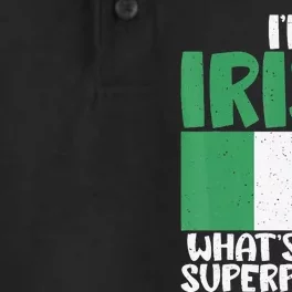 Im Irish whats your Superpower Irish Dry Zone Grid Performance Polo