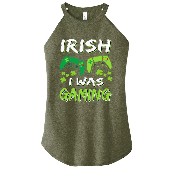 Irish I Was Gaming Funny St Patricks Day Gamer Women’s Perfect Tri Rocker Tank