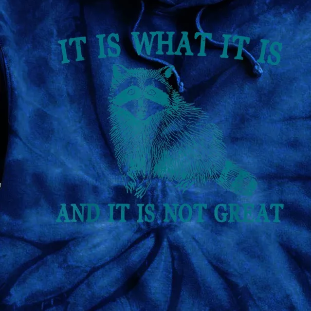 It Is What It Is And It Is Not Great Raccoon Tie Dye Hoodie