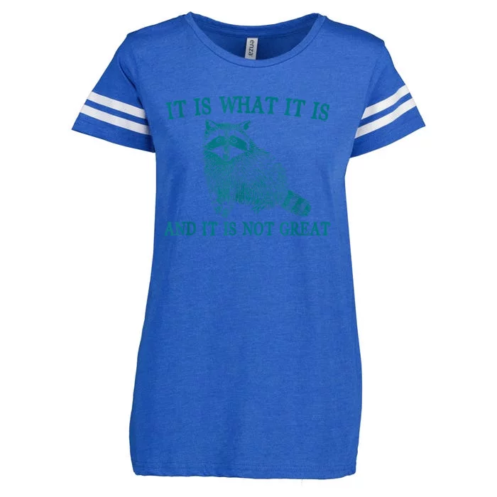 It Is What It Is And It Is Not Great Raccoon Enza Ladies Jersey Football T-Shirt