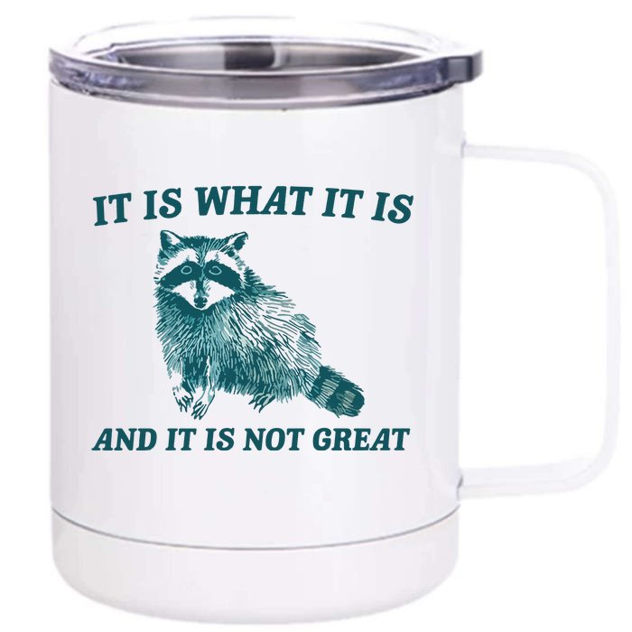 It Is What It Is And It Is Not Great Front & Back 12oz Stainless Steel Tumbler Cup