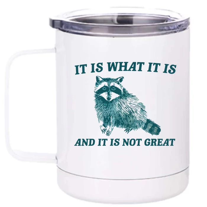 It Is What It Is And It Is Not Great Front & Back 12oz Stainless Steel Tumbler Cup