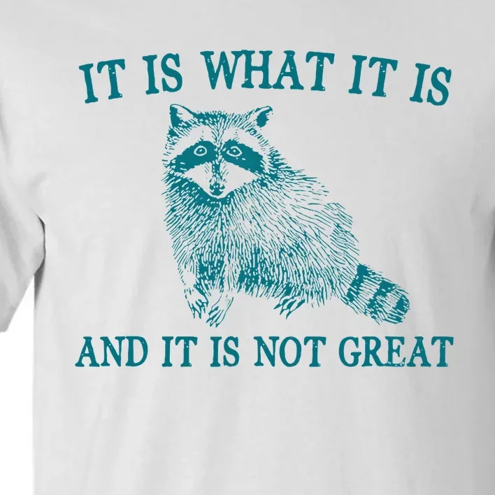 It Is What It Is And It Is Not Great Funny Raccoon Tall T-Shirt