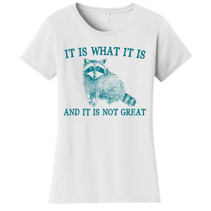 It Is What It Is And It Is Not Great Funny Raccoon Women's T-Shirt