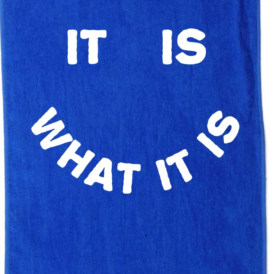 It Is What It Is Smiley Face Platinum Collection Golf Towel