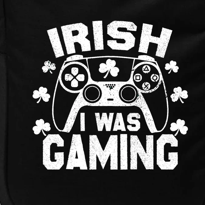 Irish I Was Gaming Funny St Patricks Day Gamer Impact Tech Backpack