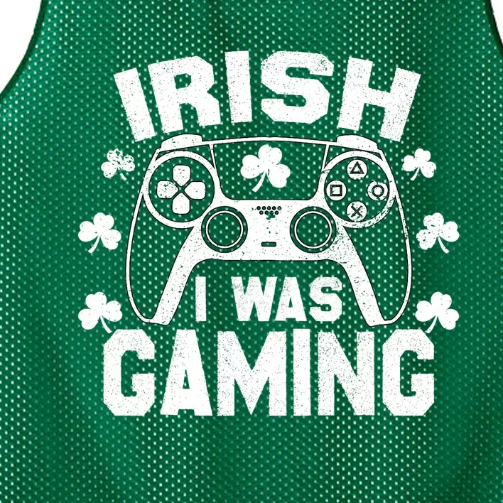 Irish I Was Gaming Funny St Patricks Day Gamer Mesh Reversible Basketball Jersey Tank