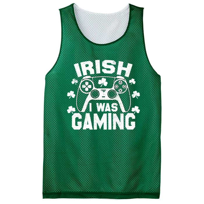 Irish I Was Gaming Funny St Patricks Day Gamer Mesh Reversible Basketball Jersey Tank