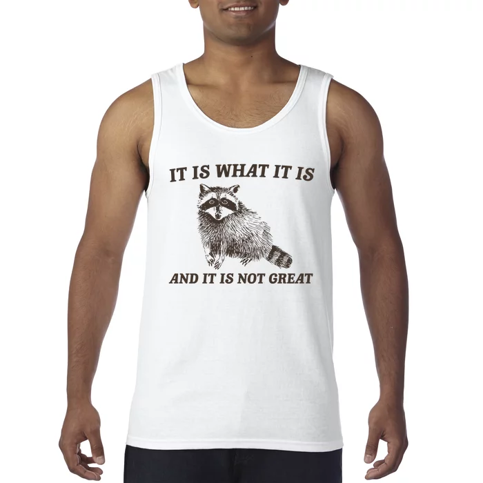 It Is What It Is And It Is Not Great Funny Raccoon Tank Top