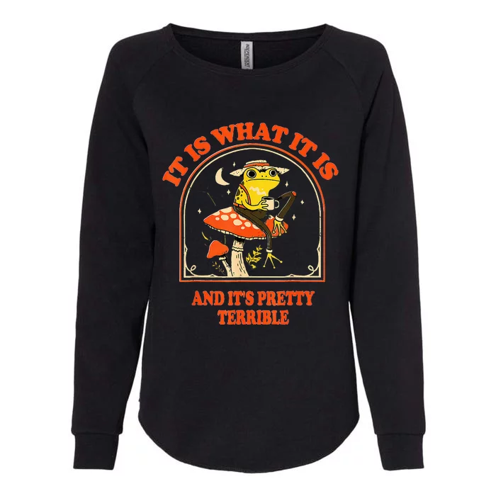 It Is What It Is And ItS Pretty Terrible Womens California Wash Sweatshirt