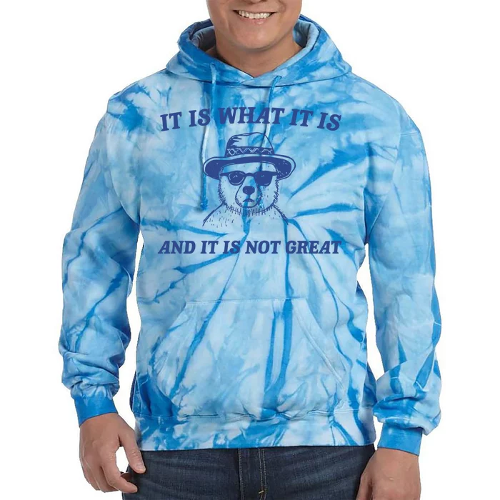 It Is What It Is And It Is Not Great Tie Dye Hoodie