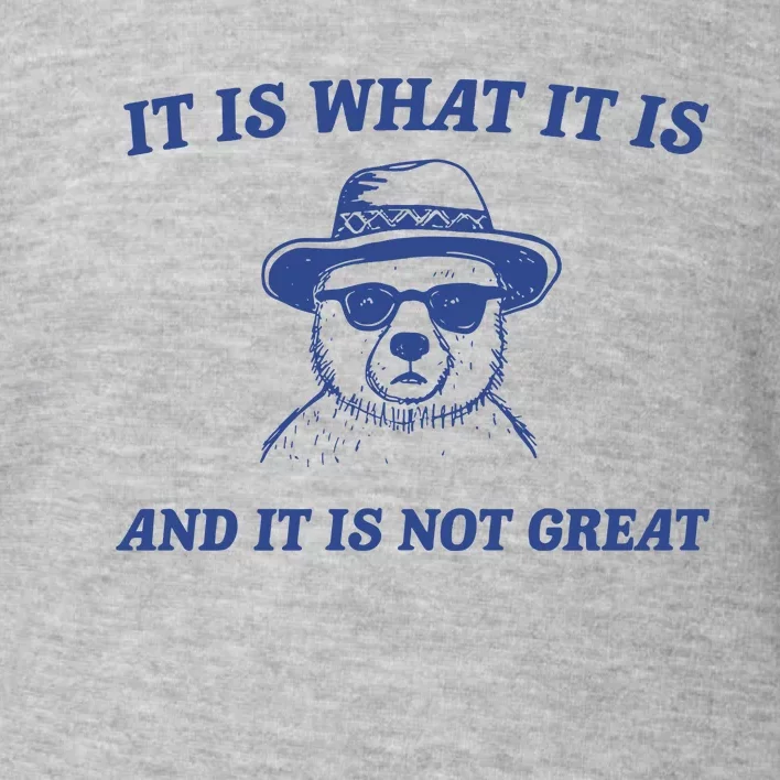 It Is What It Is And It Is Not Great Toddler Sweatshirt