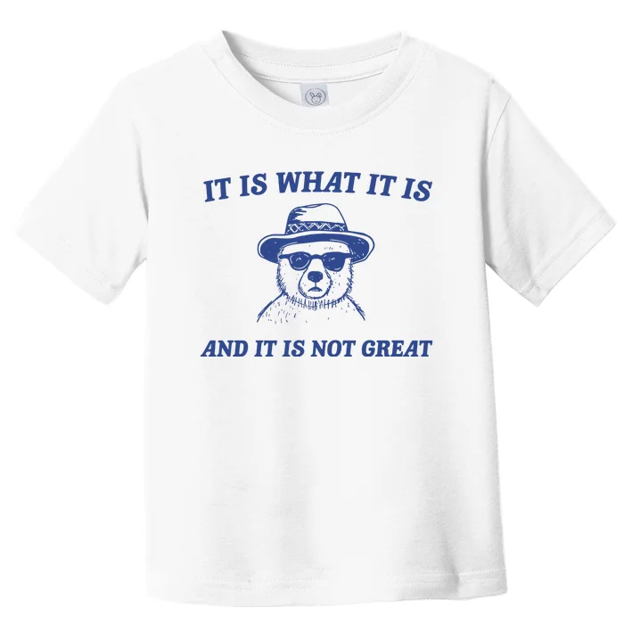 It Is What It Is And It Is Not Great Toddler T-Shirt