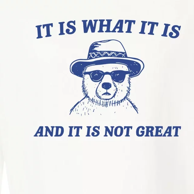 It Is What It Is And It Is Not Great Cropped Pullover Crew