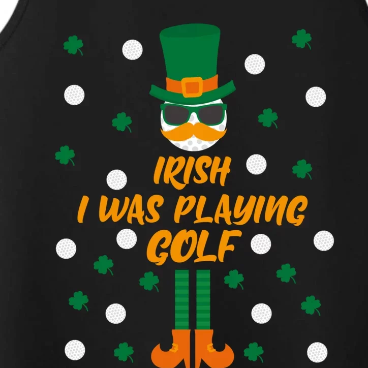 Irish I Was Playing Golf St Patricks Day Gift Performance Tank